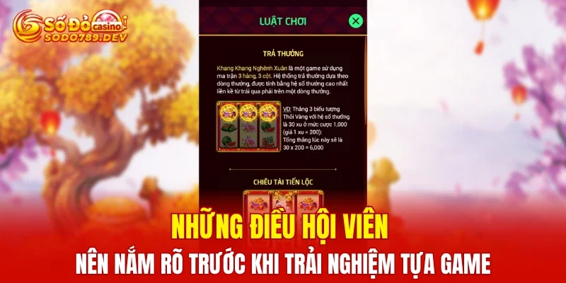 Những điều hội viên nên nắm rõ trước khi trải nghiệm tựa game